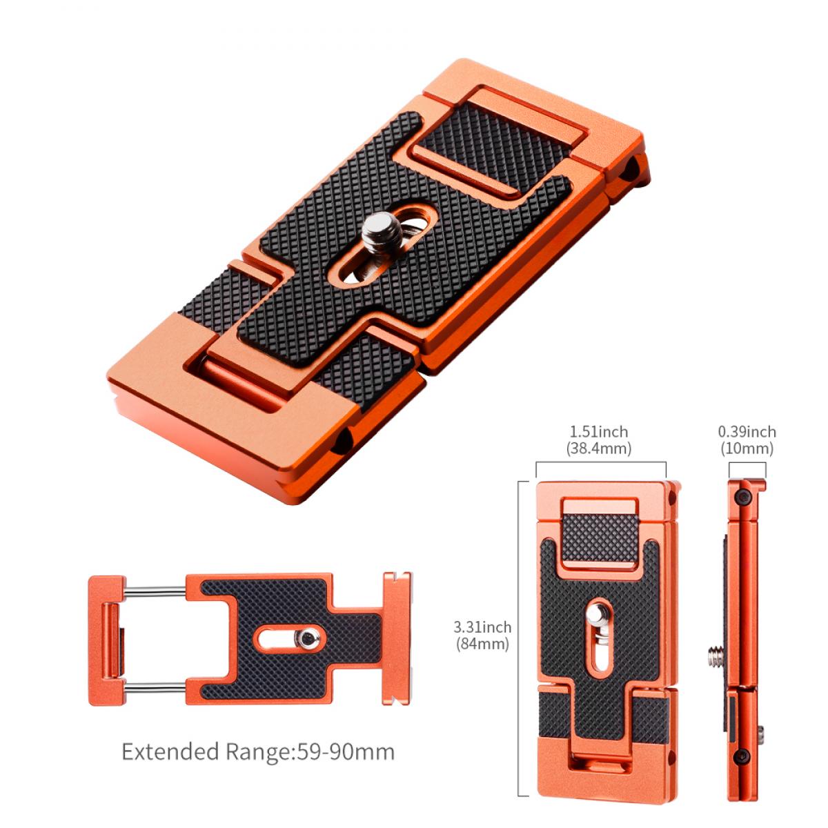 K&F Concept Arca Swiss Quick Release Plate for Cameras and Smartphones - Orange