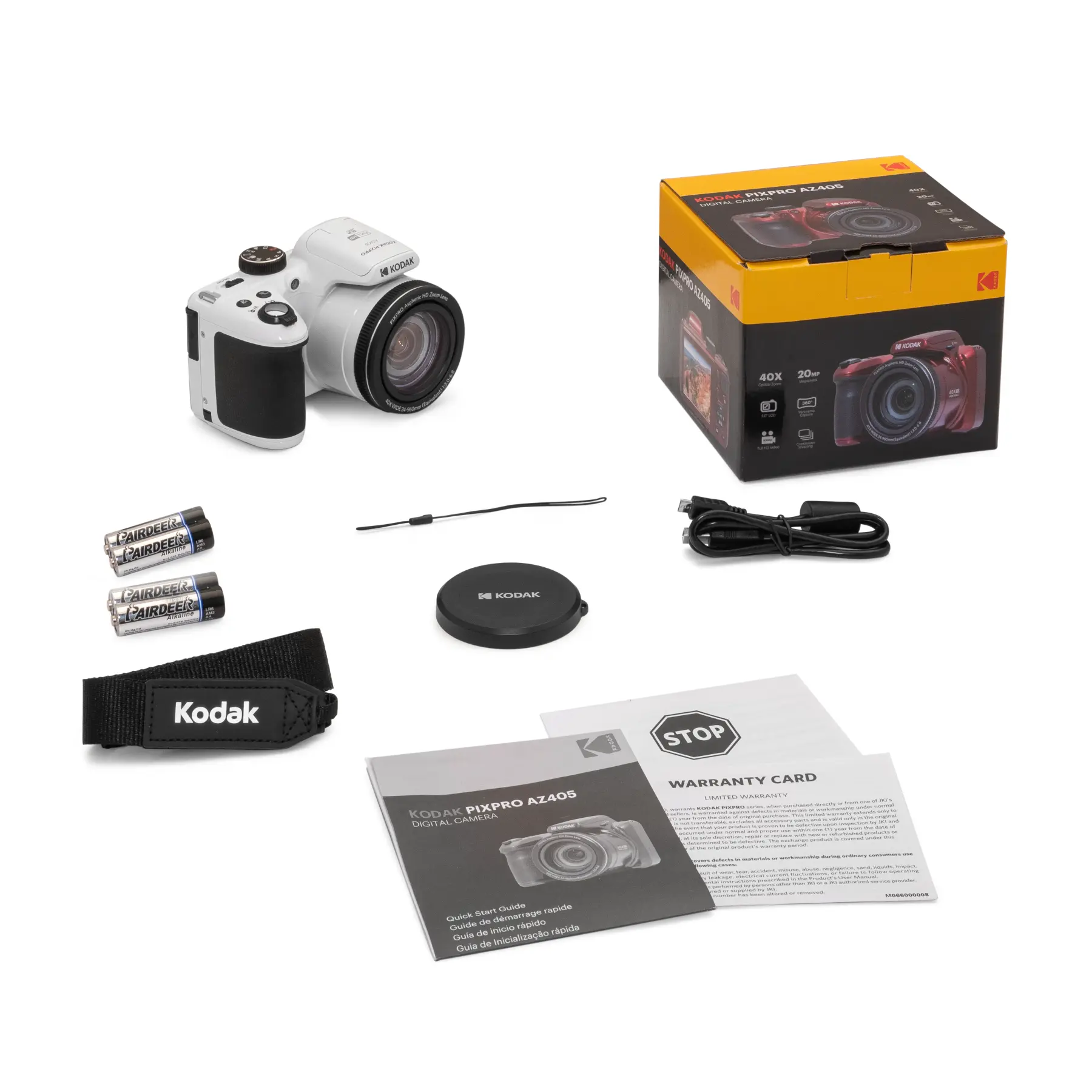 Kodak Pixpro AZ405 Digital Bridge Camera - White