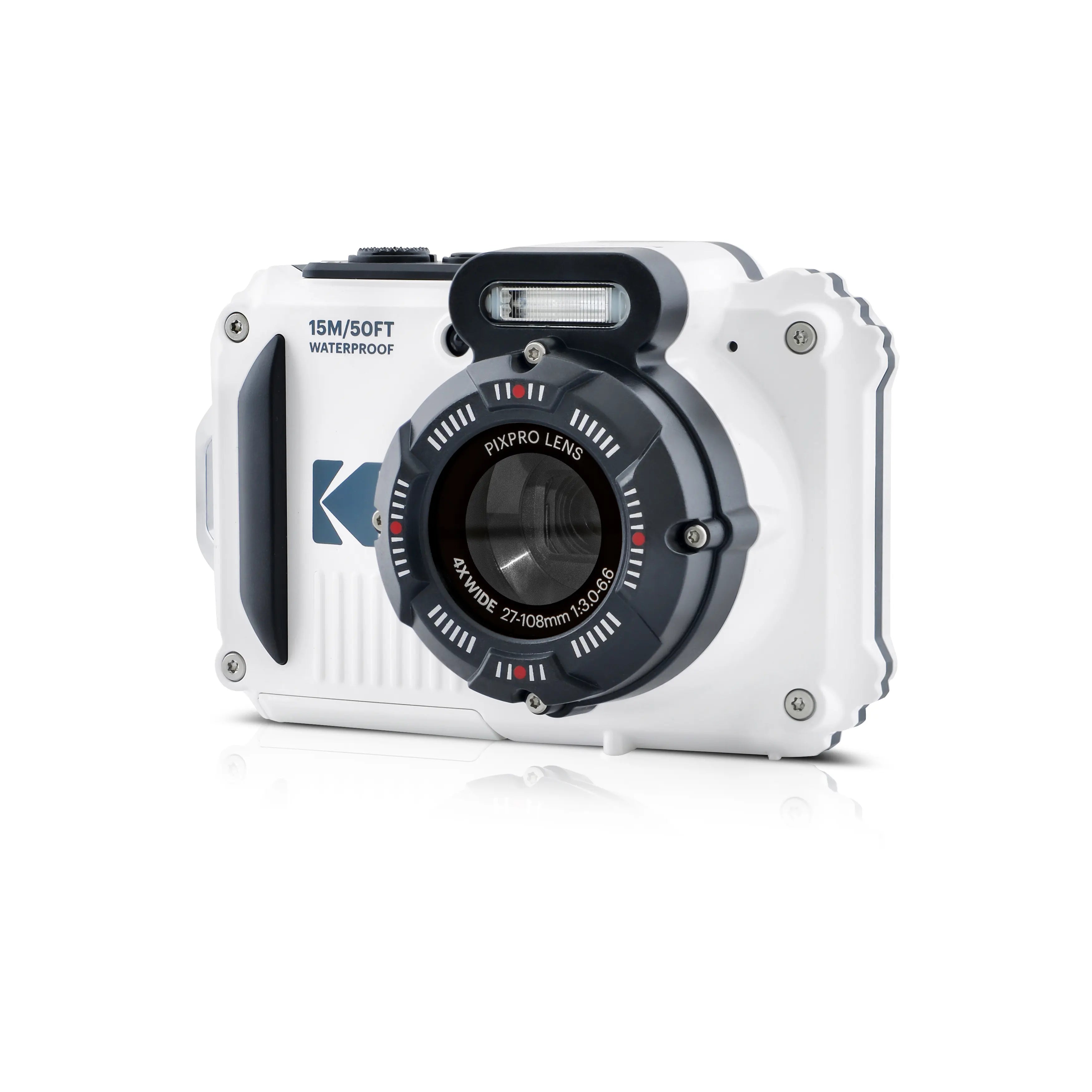 Kodak PIXPRO WPZ2 16MP 4x Zoom Tough Compact Camera - White