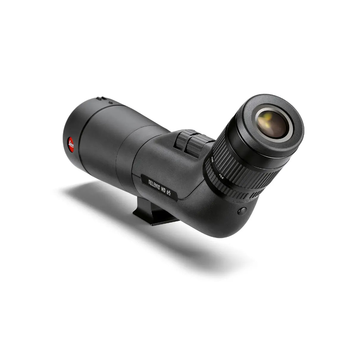 Black binoculars on a white background