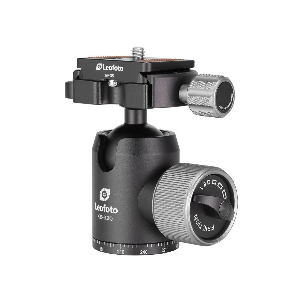 Leofoto camera ball head on a white background