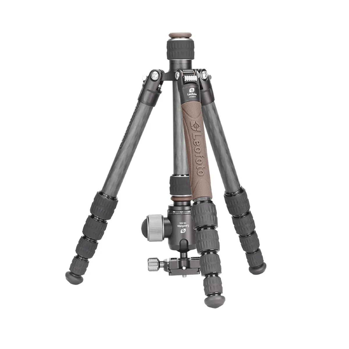 Camera tripod on a white background