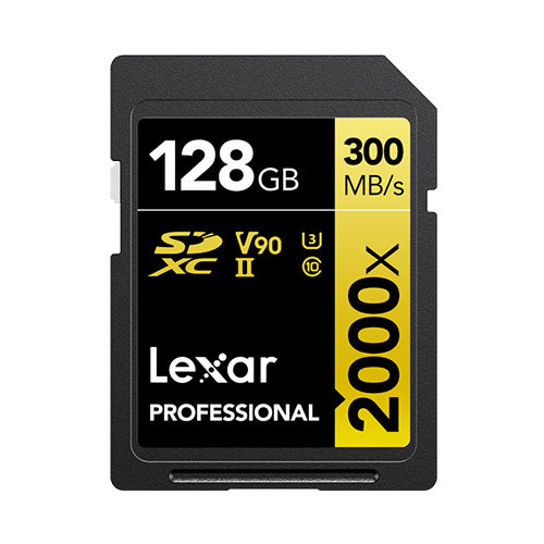 Lexar SDXC Professional UHS-II 2000x V90 128GB memory card
