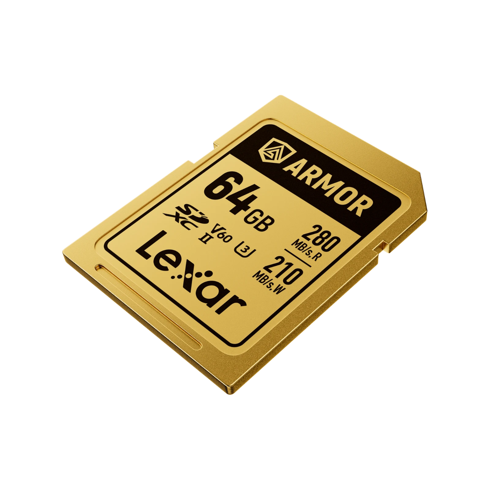 Lexar® ARMOR GOLD SDXC™ UHS-II Card - 64gb top angle