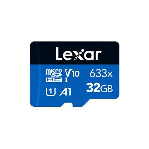 Lexar® High-Performance 633x microSDHC™/microSDXC™ UHS-I Card BLUE Series - 32gb front