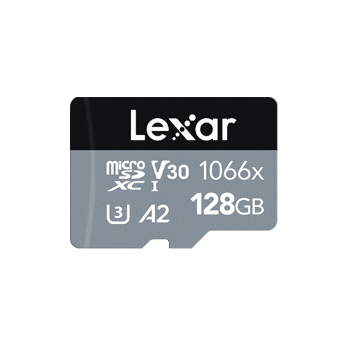 Lexar® Professional 1066x microSDXC™ UHS-I Card SILVER Series - 128gb front