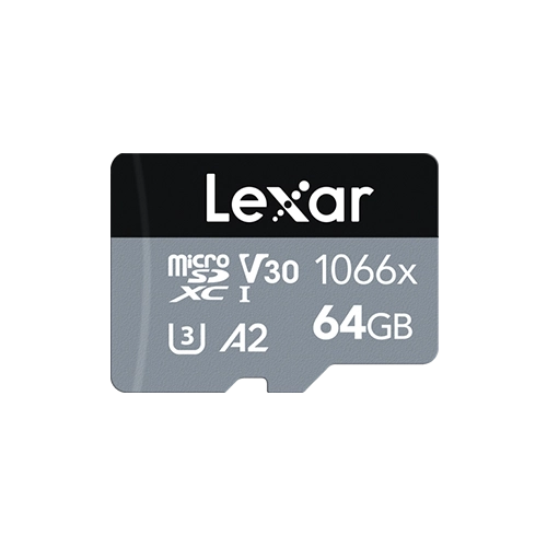 Lexar® Professional 1066x microSDXC™ UHS-I Card SILVER Series - 64gb front