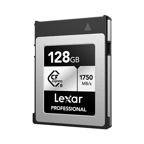 Lexar® Professional CFexpress™ Type B Card SILVER Series - 128gb front angle