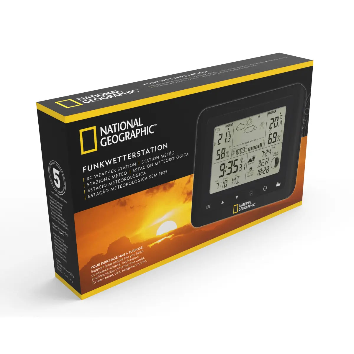 National Geographic weather station packaging on a white background
