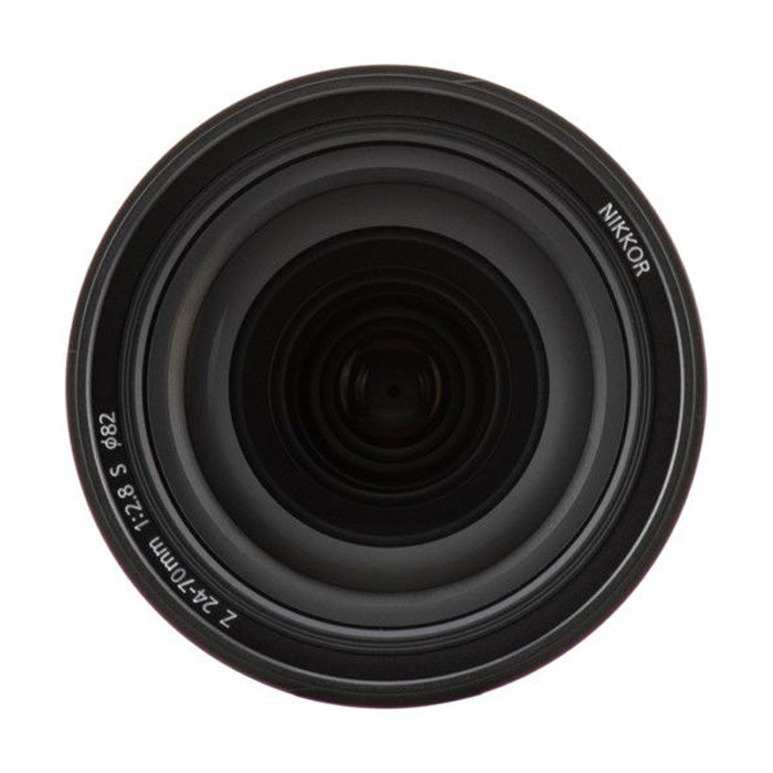 Nikon NIKKOR Z 24-70mm f2.8 S lens front angle