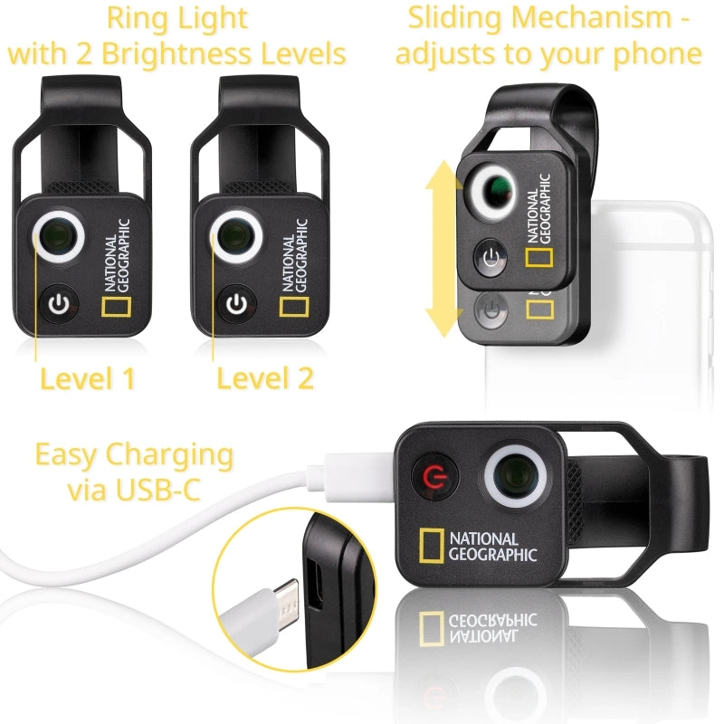 National Geographic 200x Smartphone Microscope with CPL