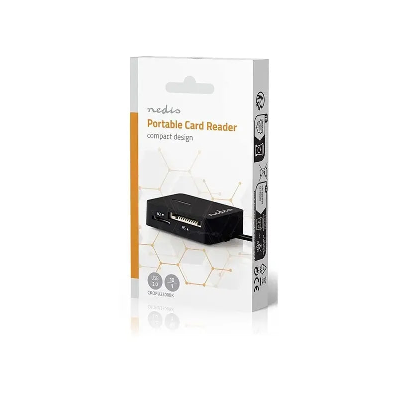 Nedco portable card reader packaging on a white background