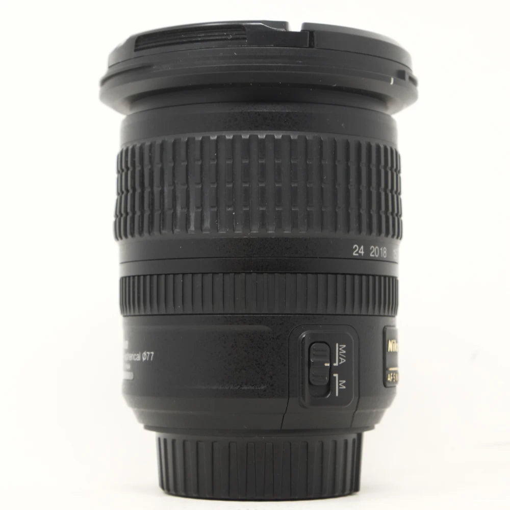 Used Nikon AF-S 10-24mm F3.5-4.5G ED DX lens (Hood SH45582)