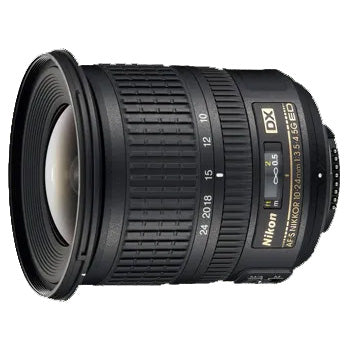 Refurbished Nikon AF-S DX Nikkor 10-24mm F3.5-4.5G (JAA804DA) front side angle
