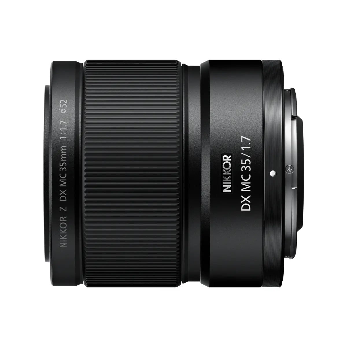 Nikon camera lens on a white background