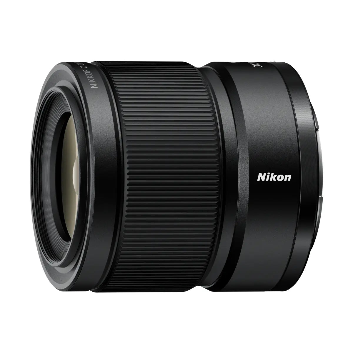 Nikon camera lens on a white background
