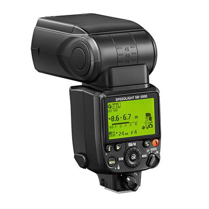 Nikon SB-5000 Speedlight Flash for Camera bavk angle from side