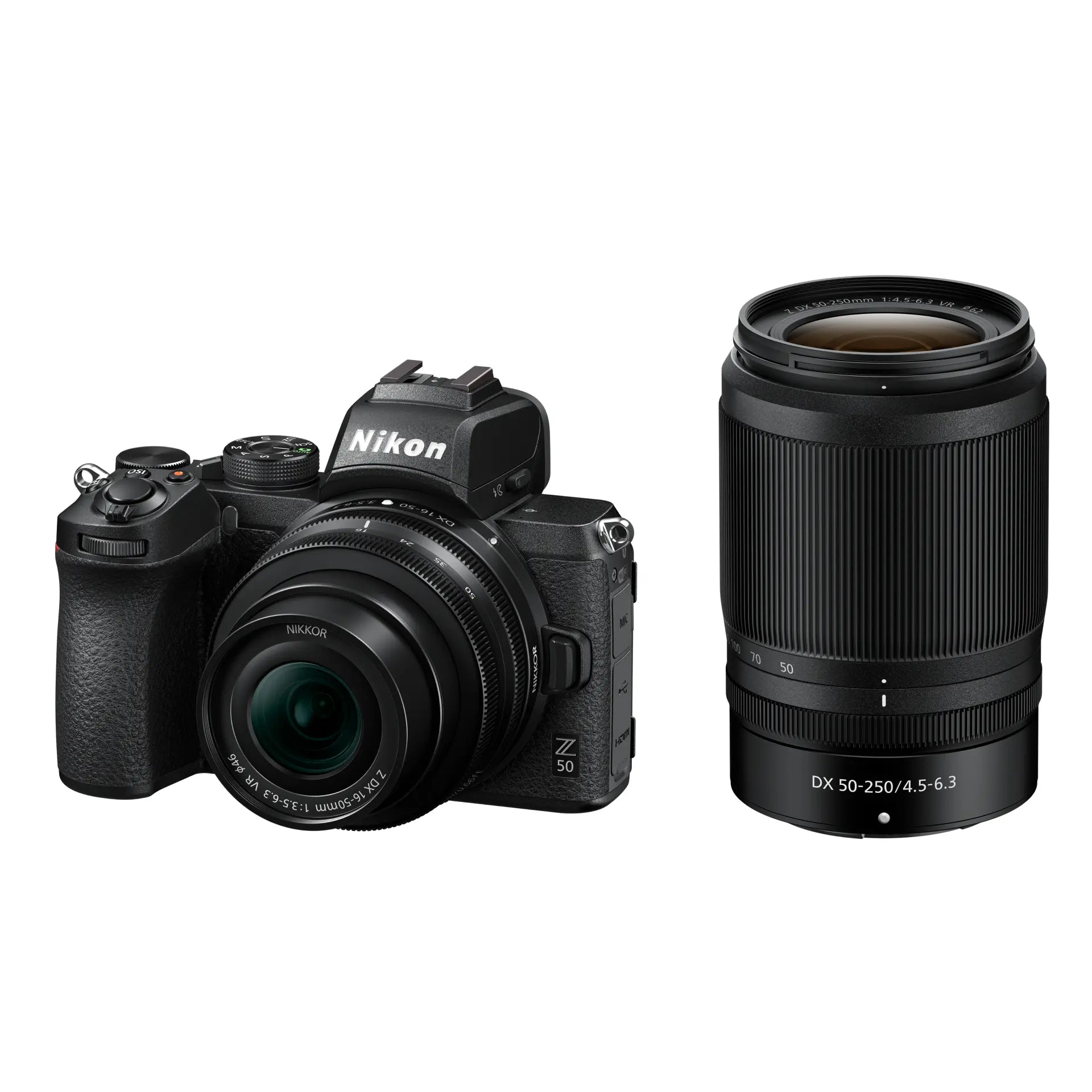 Nikon Z50 Digital Mirrorless Camera with 16-50mm and 50-250mm Lenses (Twin Kit)