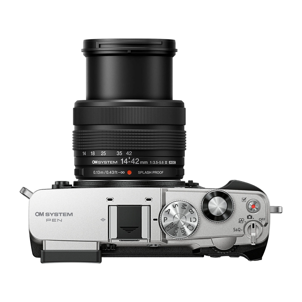 OM-System PEN with M.Zuiko Digital 14-42mm F3.5-5.6 III Lens – Silver
