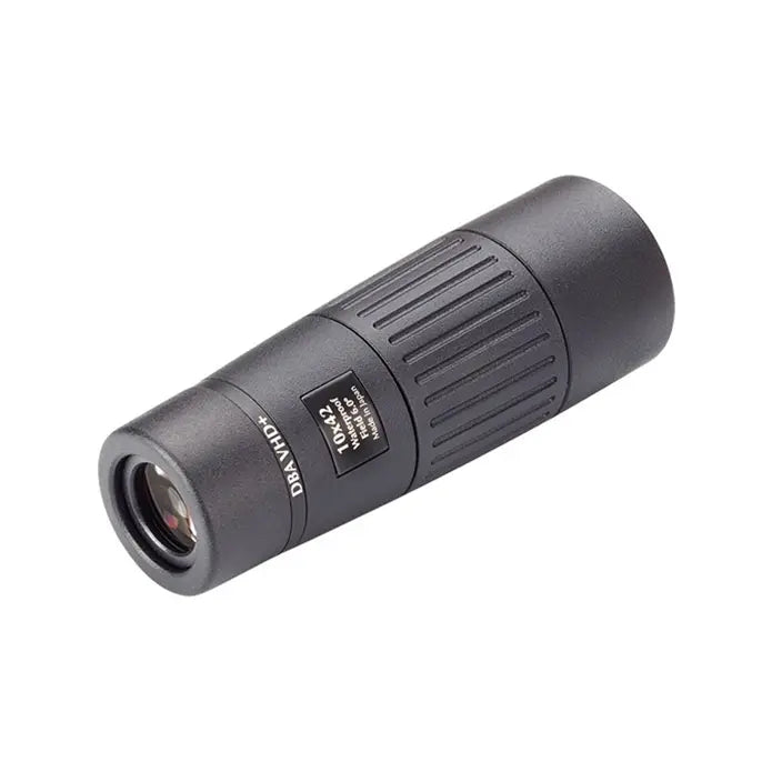 Black monocular telescope on a white background