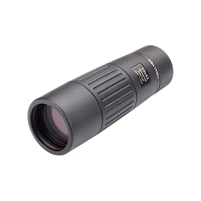 Black monocular telescope on a white background
