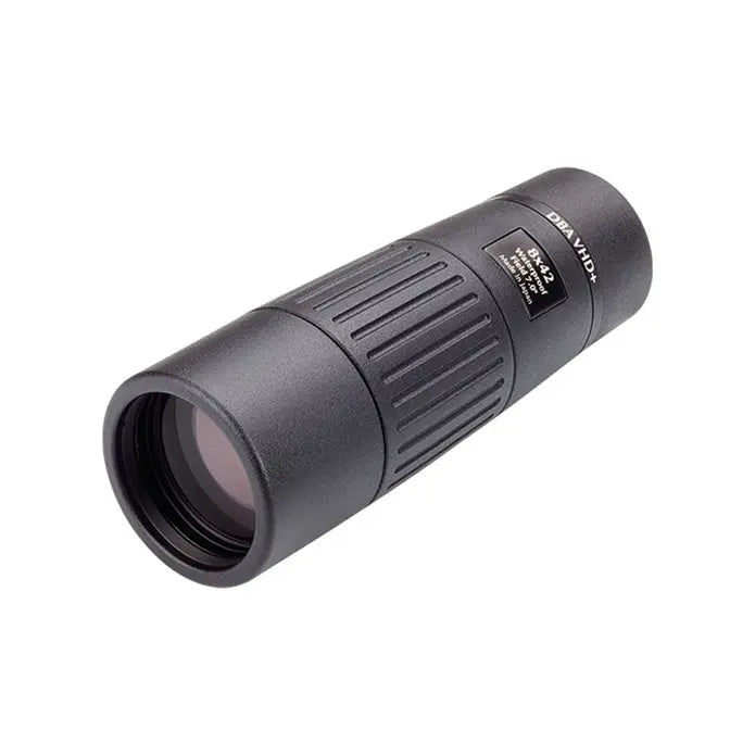Black monocular telescope on a white background