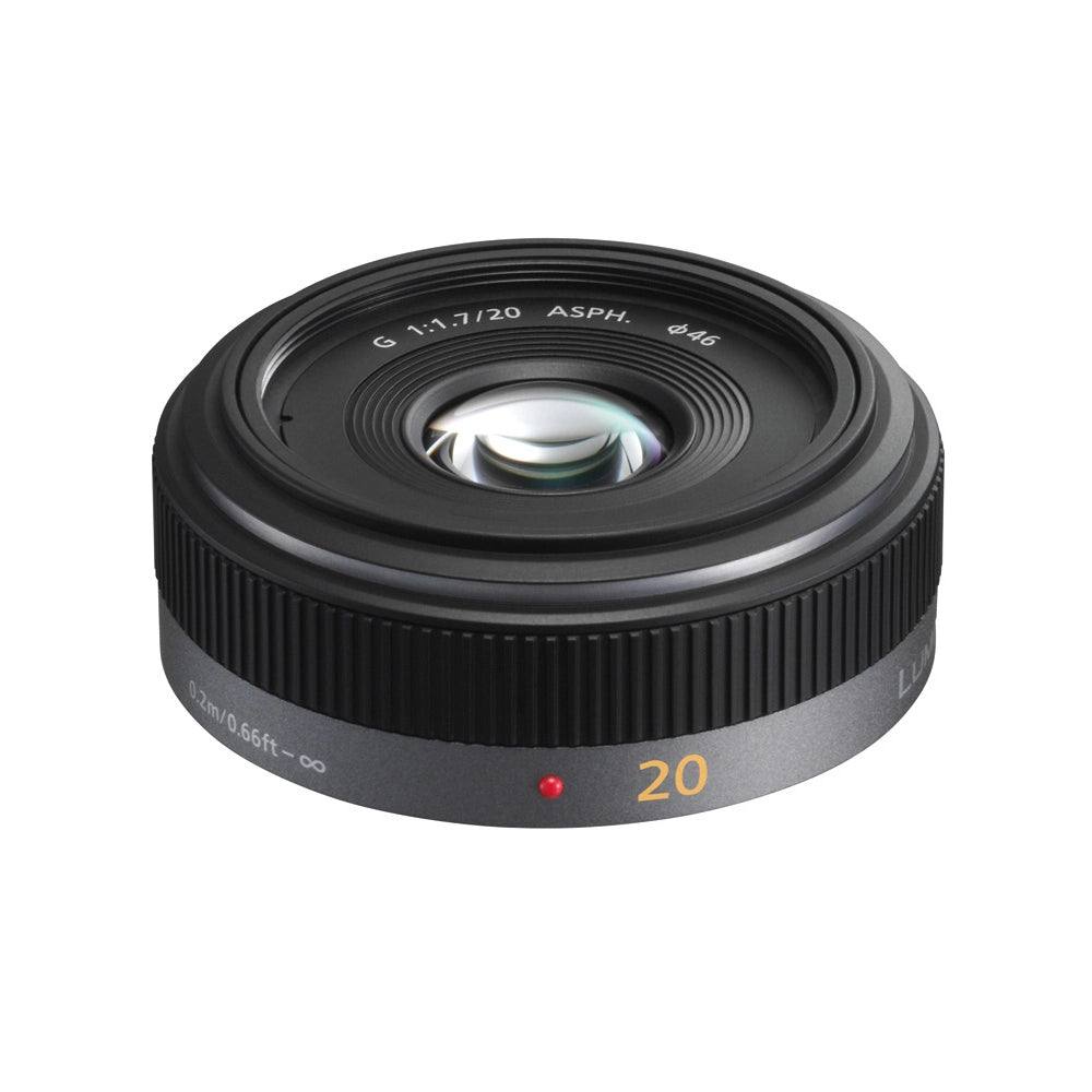 Panasonic 20MM LUMIX G Black F1.7 II ASPH Lens top angle