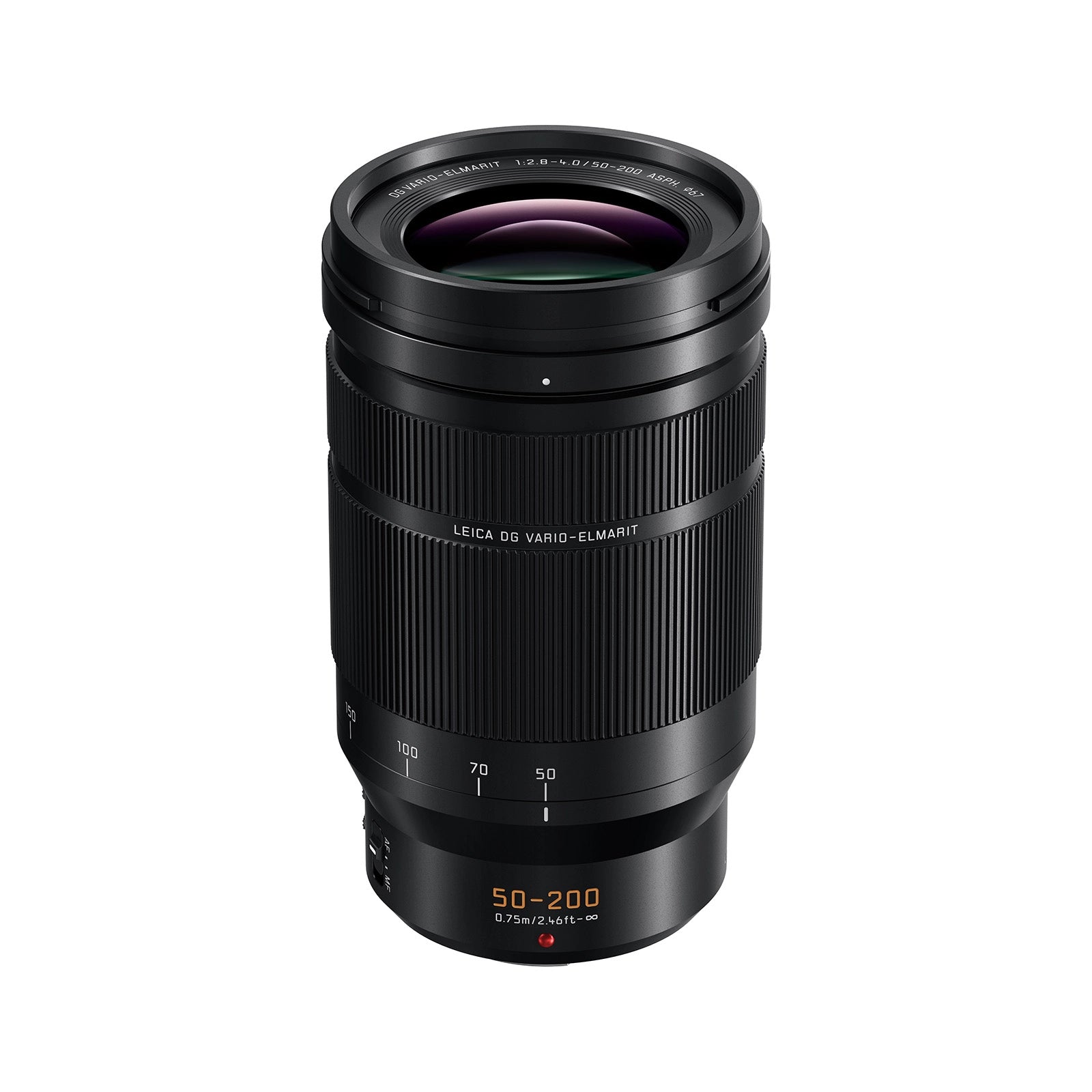 Panasonic 50-200mm f2.8-4.0 Leica DG Vario Elmarit ASPH Power O.I.S. lens top angle