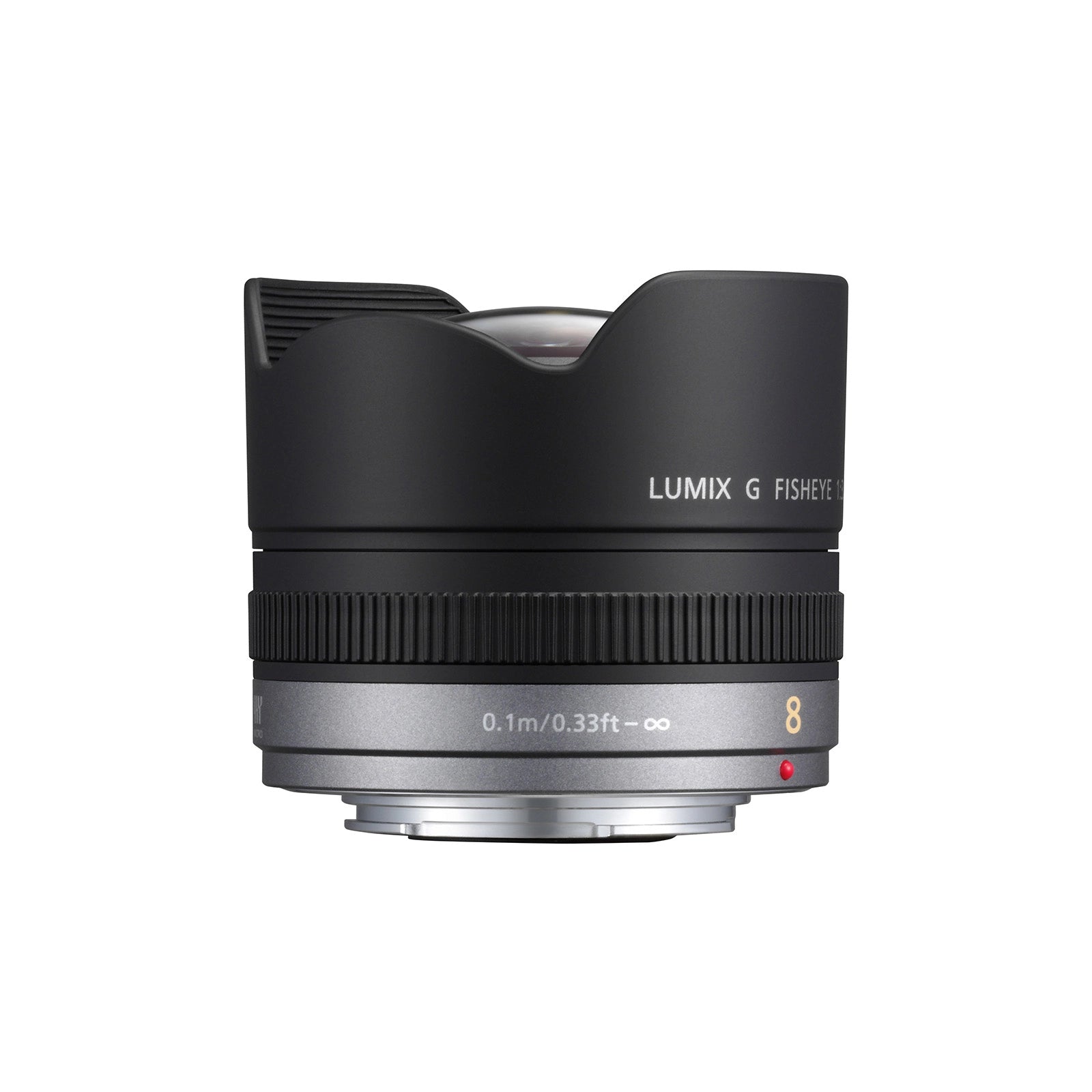 Panasonic 8MM F3.5 Lumix G Fisheye lens side angle