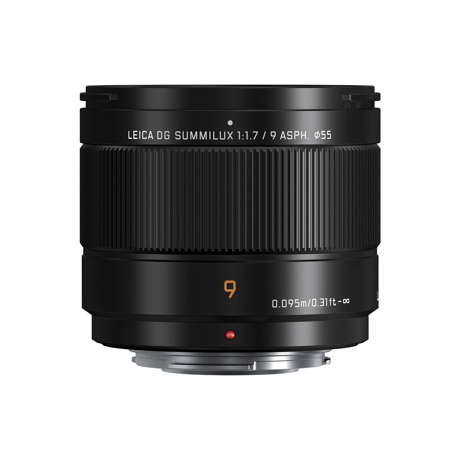 Panasonic 9mm F1.7 ASPH Leica DG Summilux Lens top angle