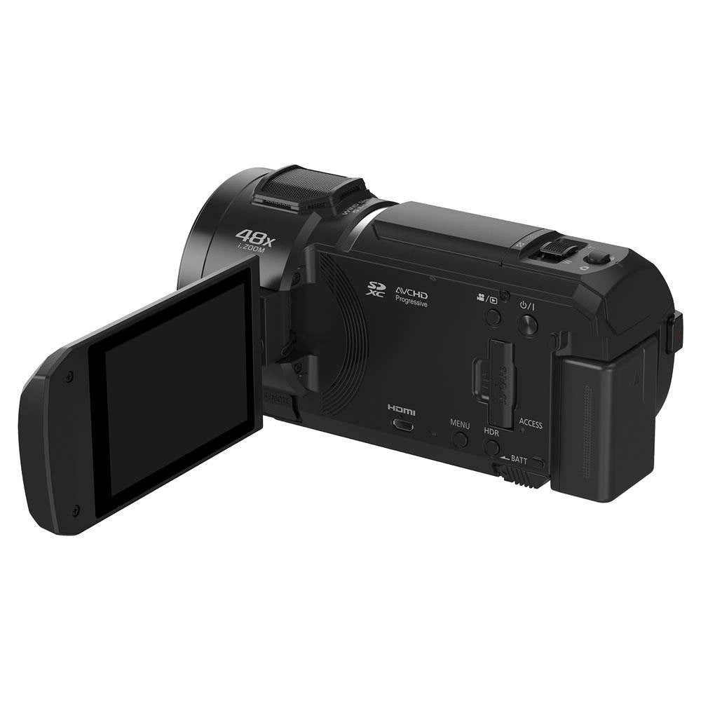 Panasonic HC-V900E-K HD Camcorder back side with screen open