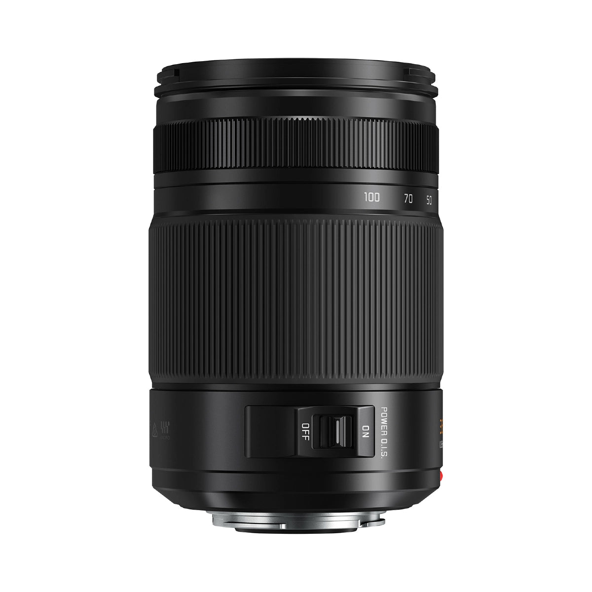 Panasonic Leica Elmarit 35-100mm f/2.8 Lens side angle