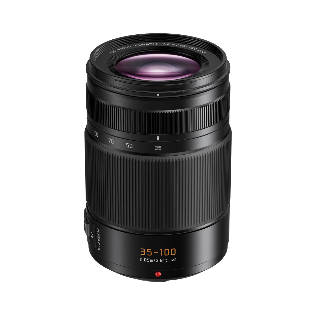 Panasonic Leica Elmarit 35-100mm f/2.8 Lens top angle