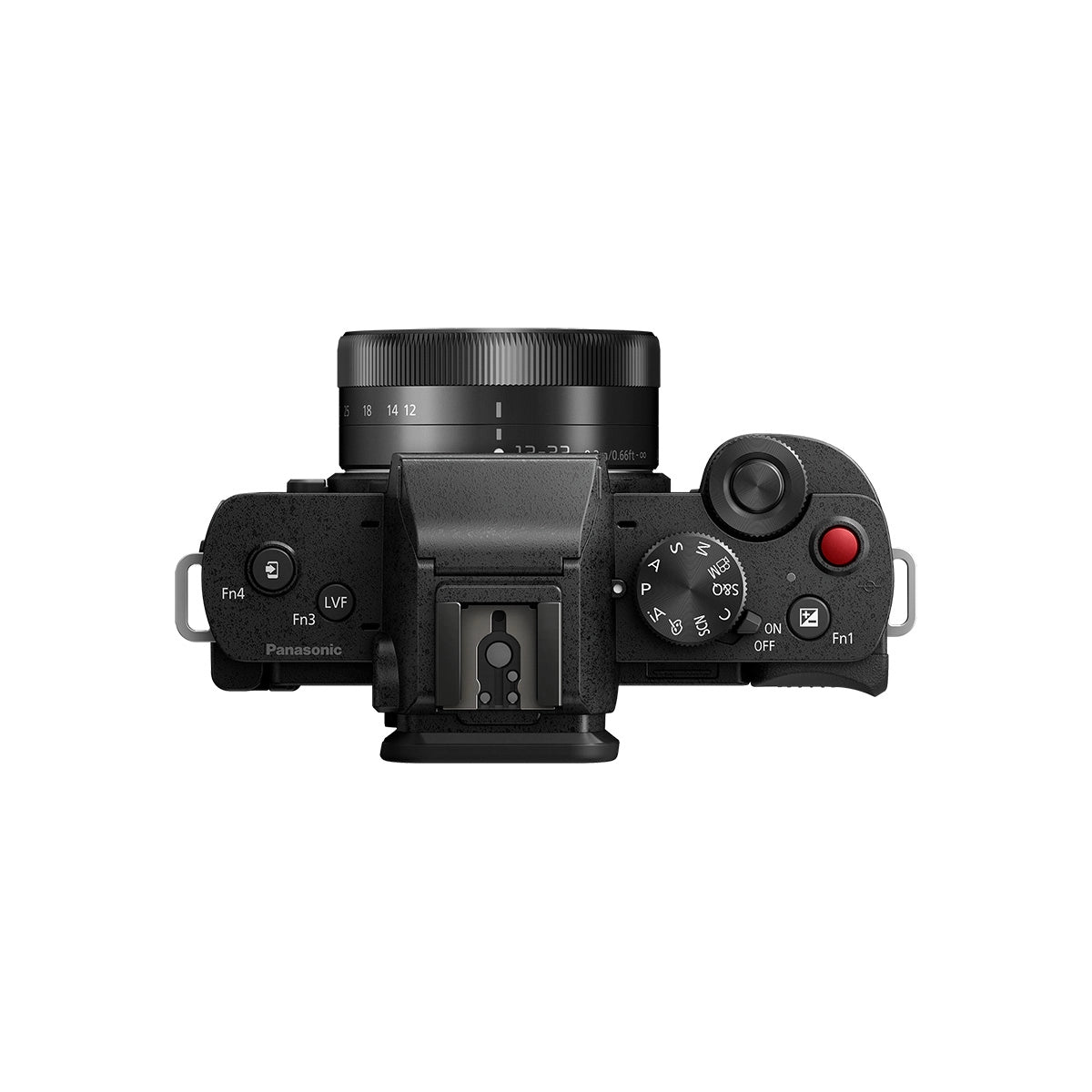 Panasonic Lumix DC-G100D Camera with 12-32mm Lens top angle