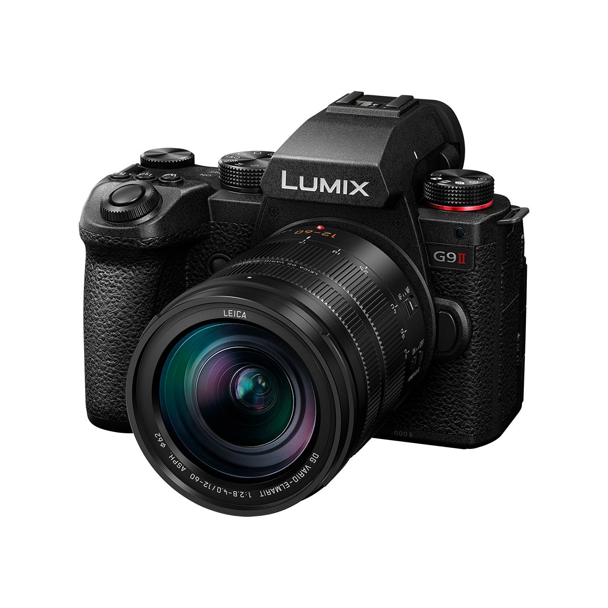 Panasonic Lumix DC-G9 II Camera + Leica 12-60mm Lens front angle 2