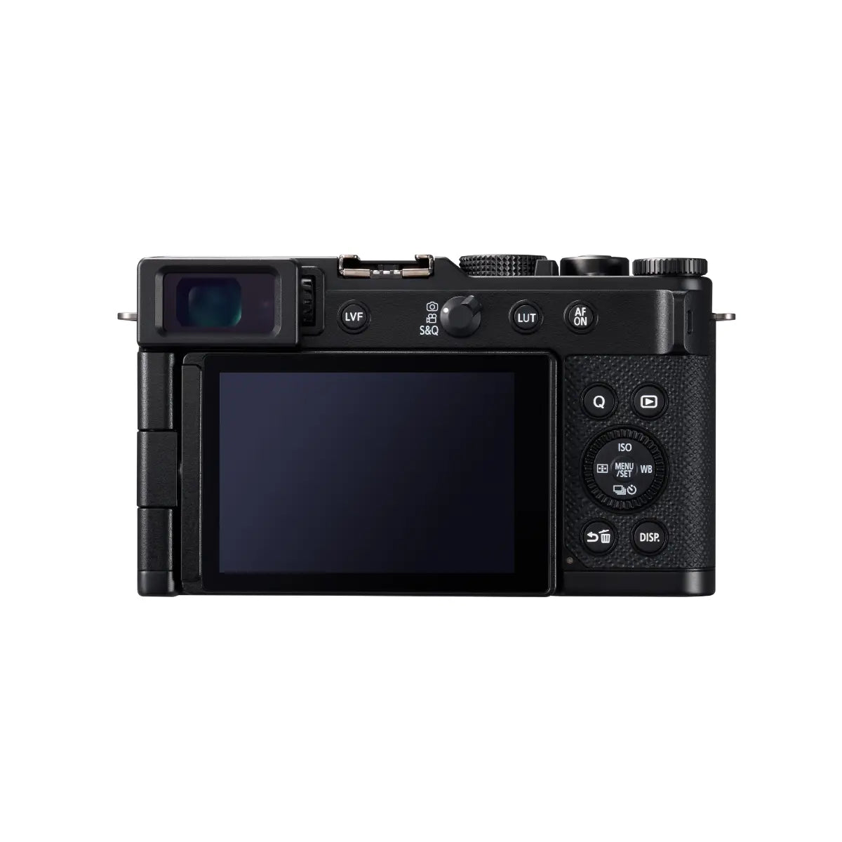 Black camera on a white background