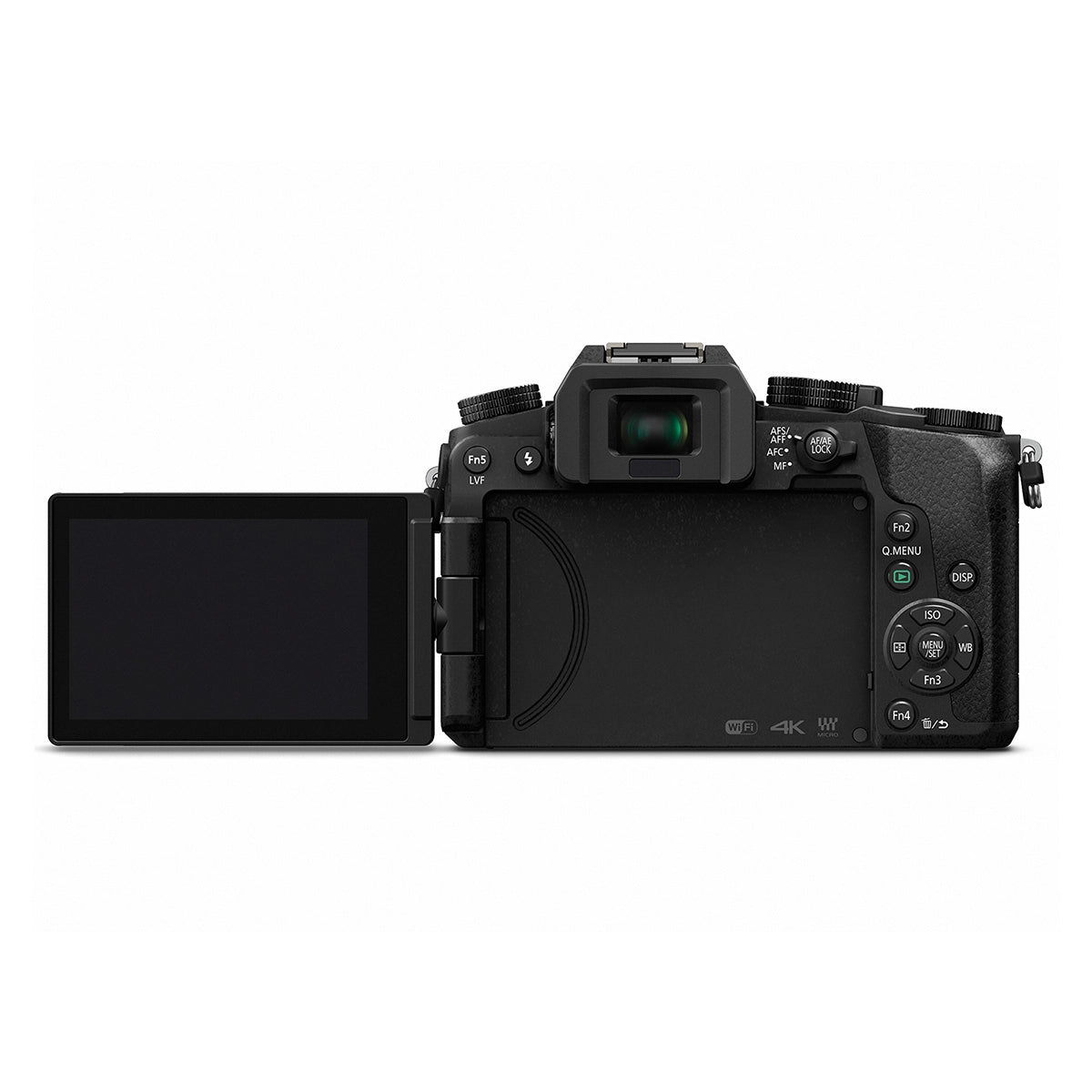 Panasonic Lumix DMC-G7K Camera with 14-42mm Lens Black back angle with screen rotated