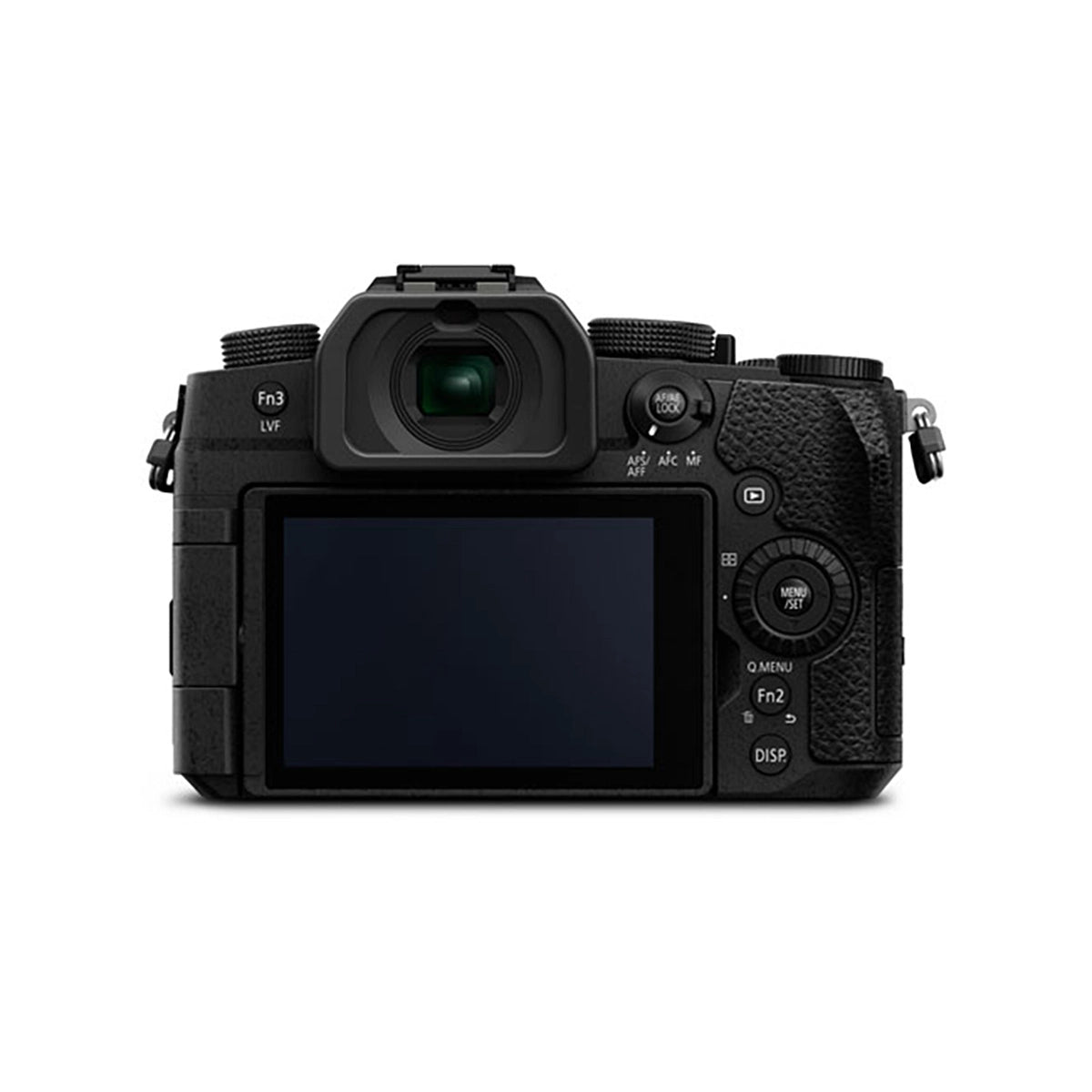 Panasonic Lumix G90 mirrorless camera with 12-60mm f3.5-5.6 OIS Lens back angle