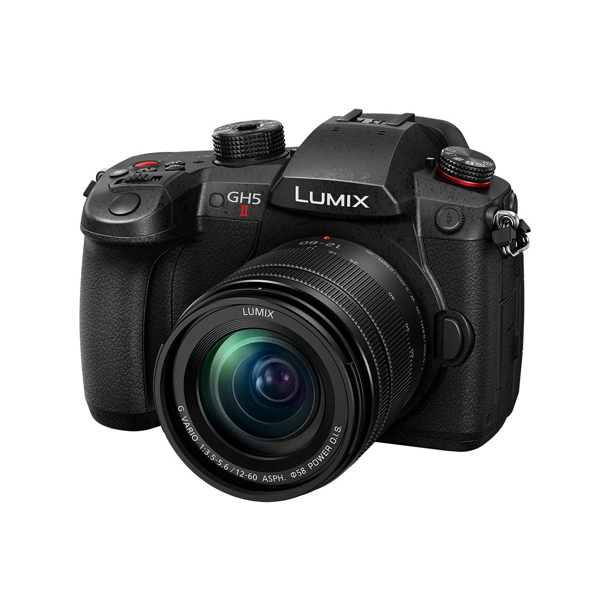 Panasonic Lumix GH5 Mark II Camera with 12-60mm F3.5-F5.6 Lens Kit front angle 2