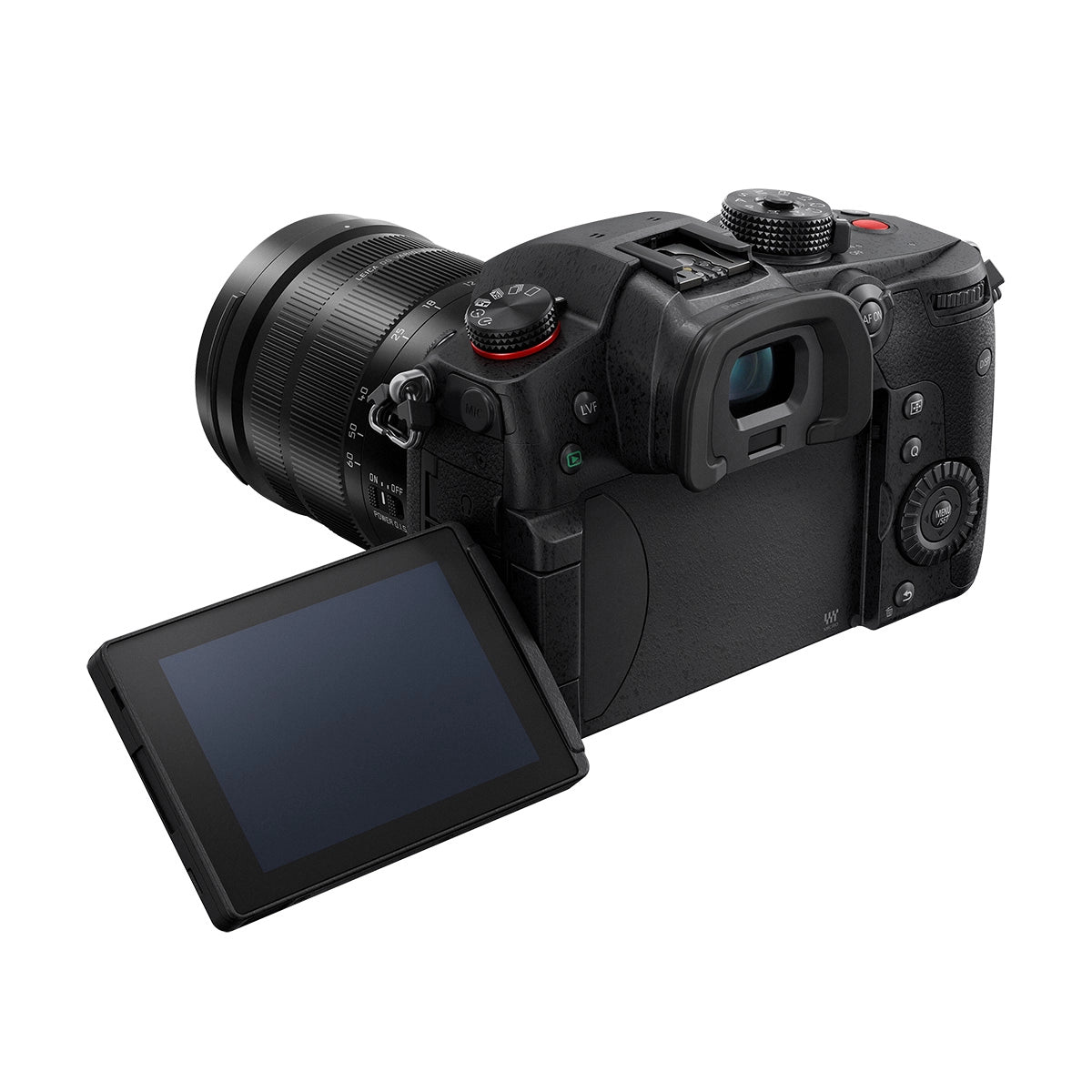 Panasonic Lumix GH5 Mark II Camera with Leica 12-60mm F3.5-F5.6 Lens Kit back angle with screen rotated