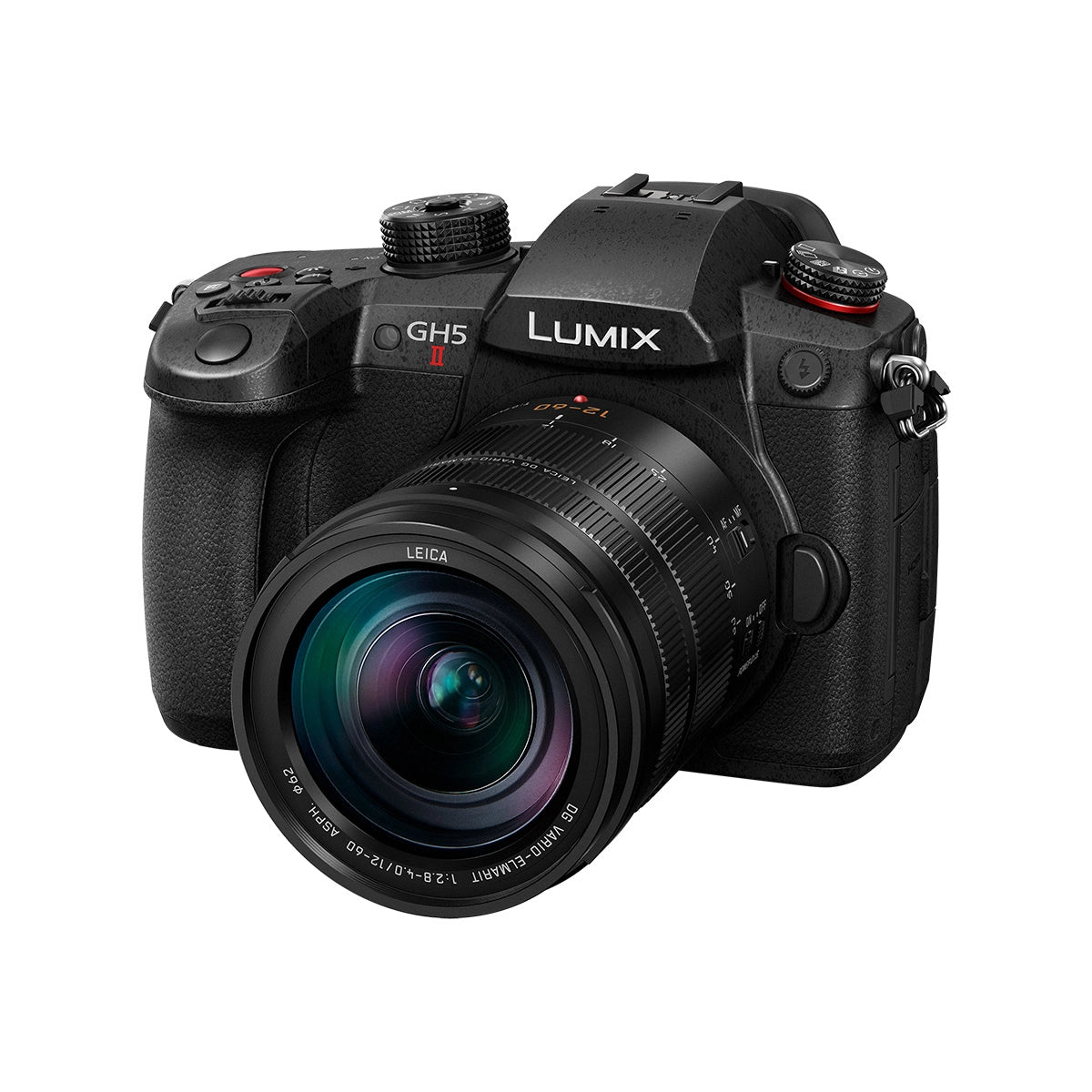 Panasonic Lumix GH5 Mark II Camera with Leica 12-60mm F3.5-F5.6 Lens Kit front angle 2