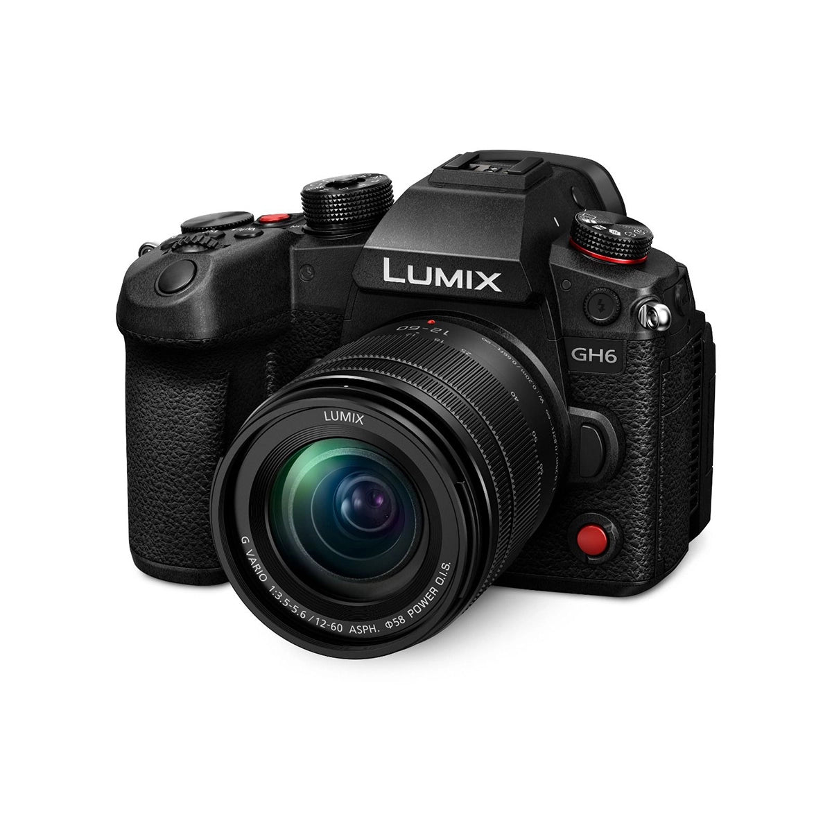 Panasonic Lumix GH6 Camera with 12-60mm f3.5-5.6 Lens Kit front angle 2