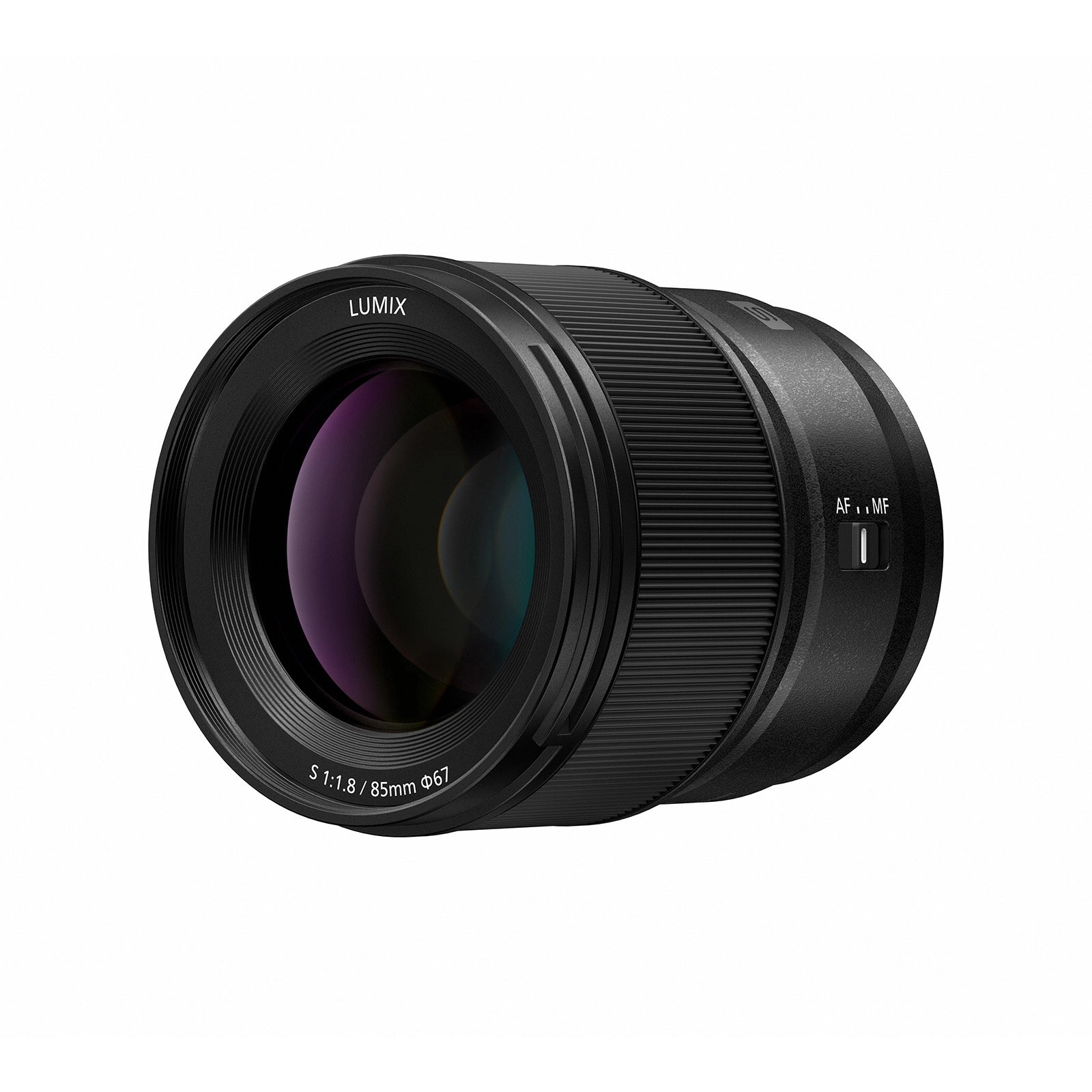 Panasonic Lumix S Series 85mm F1.8 - L mount Lens side angle 2