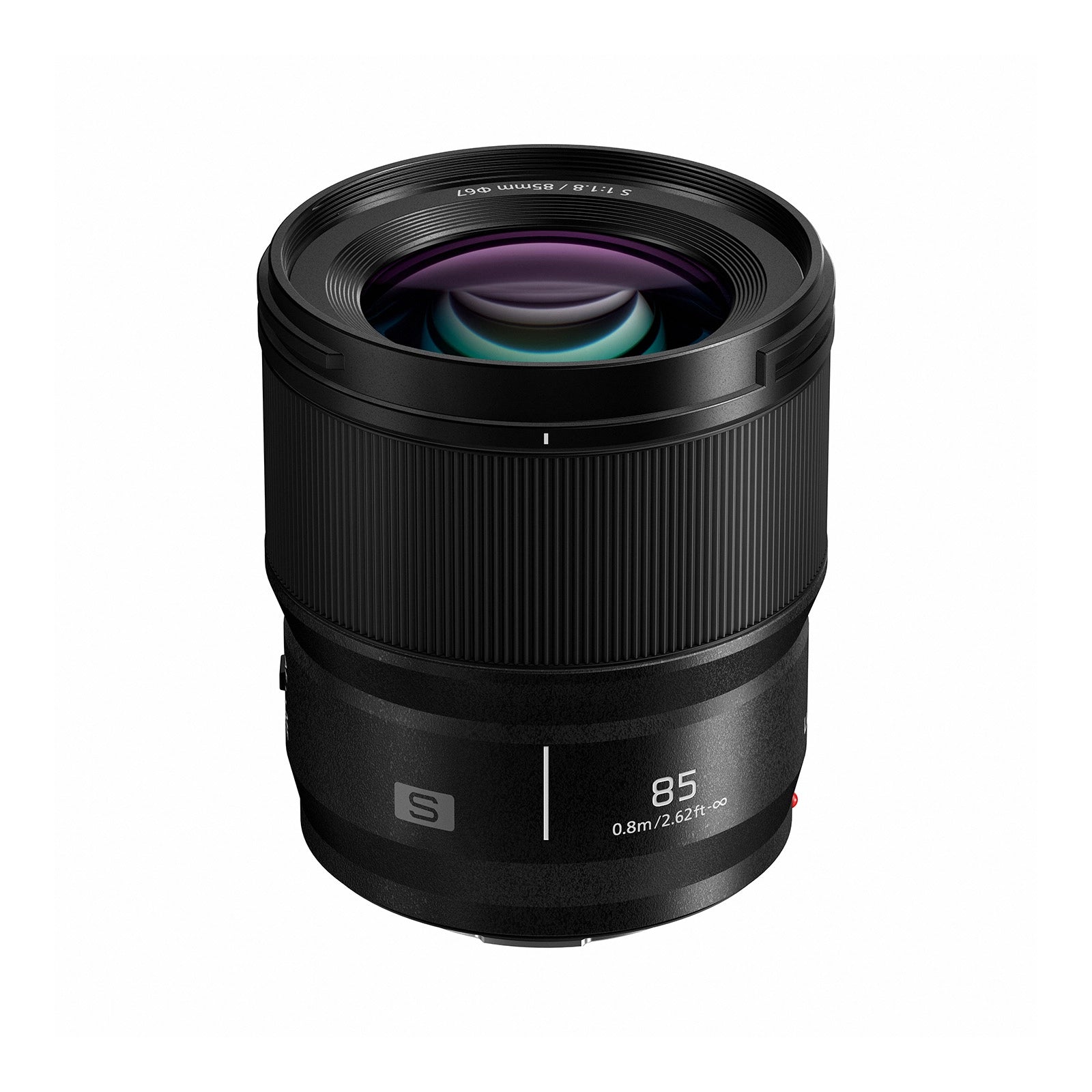 Panasonic Lumix S Series 85mm F1.8 - L mount Lens top angle