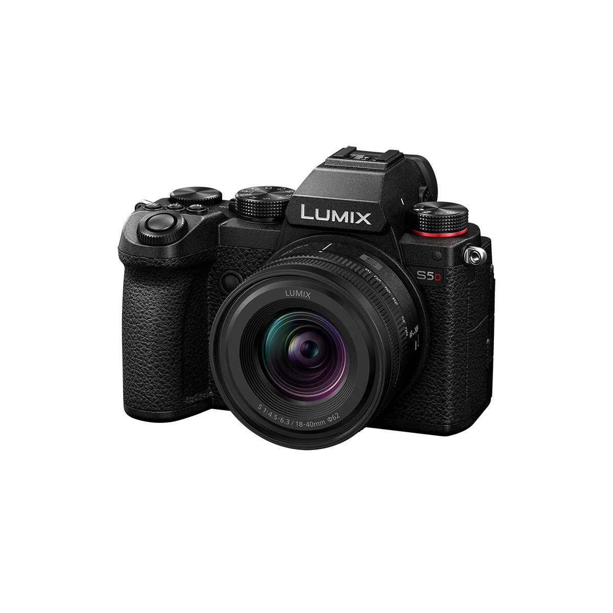 Panasonic Lumix S5D with Lumix S 18-40mm Lens front angle 2