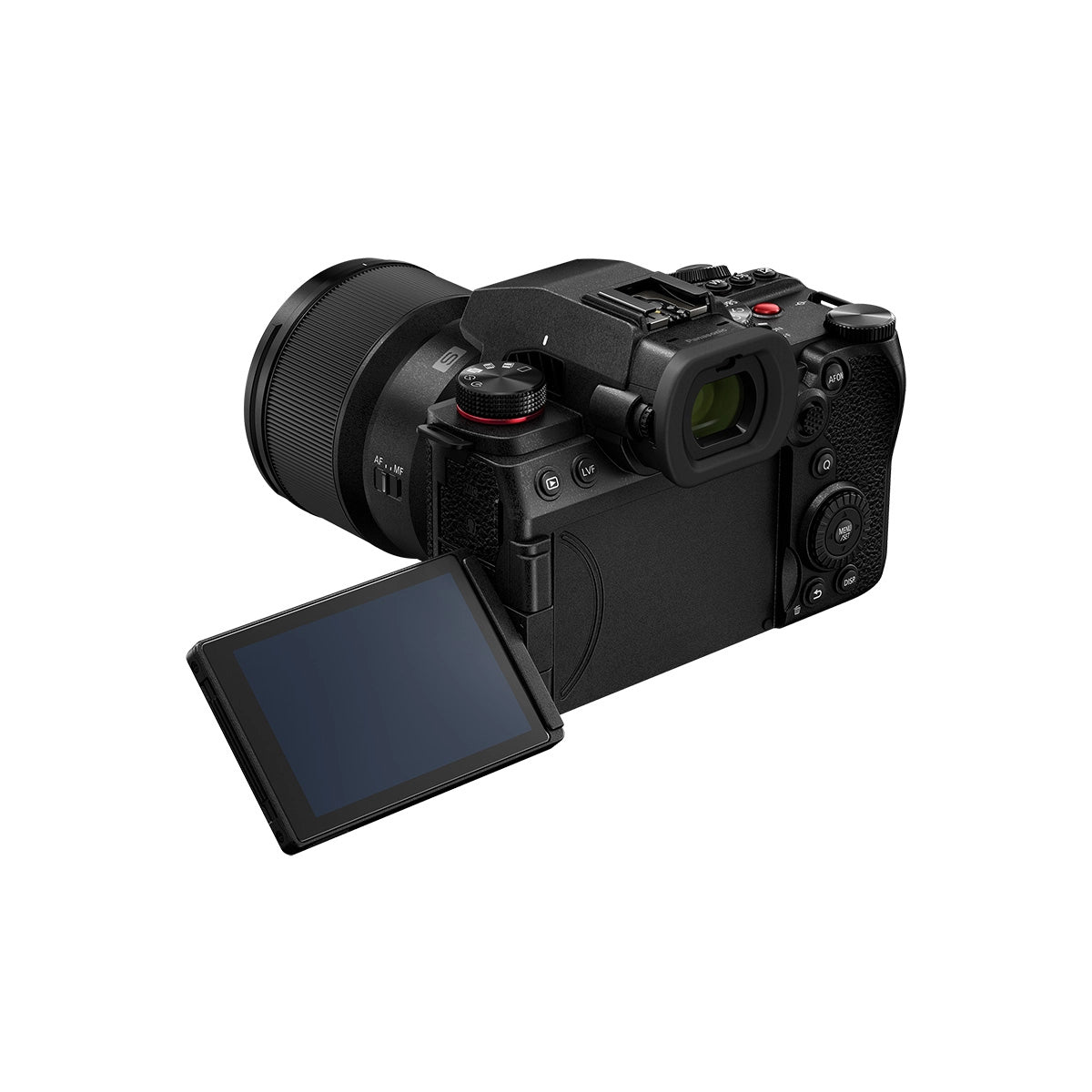 Panasonic Lumix S5II Camera with 20-60mm & 50mm Lens Kit back angle with screen rotated