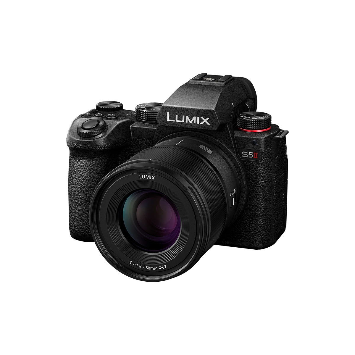 Panasonic Lumix S5II Camera with 20-60mm & 50mm Lens Kit front angle 2 with 50mm