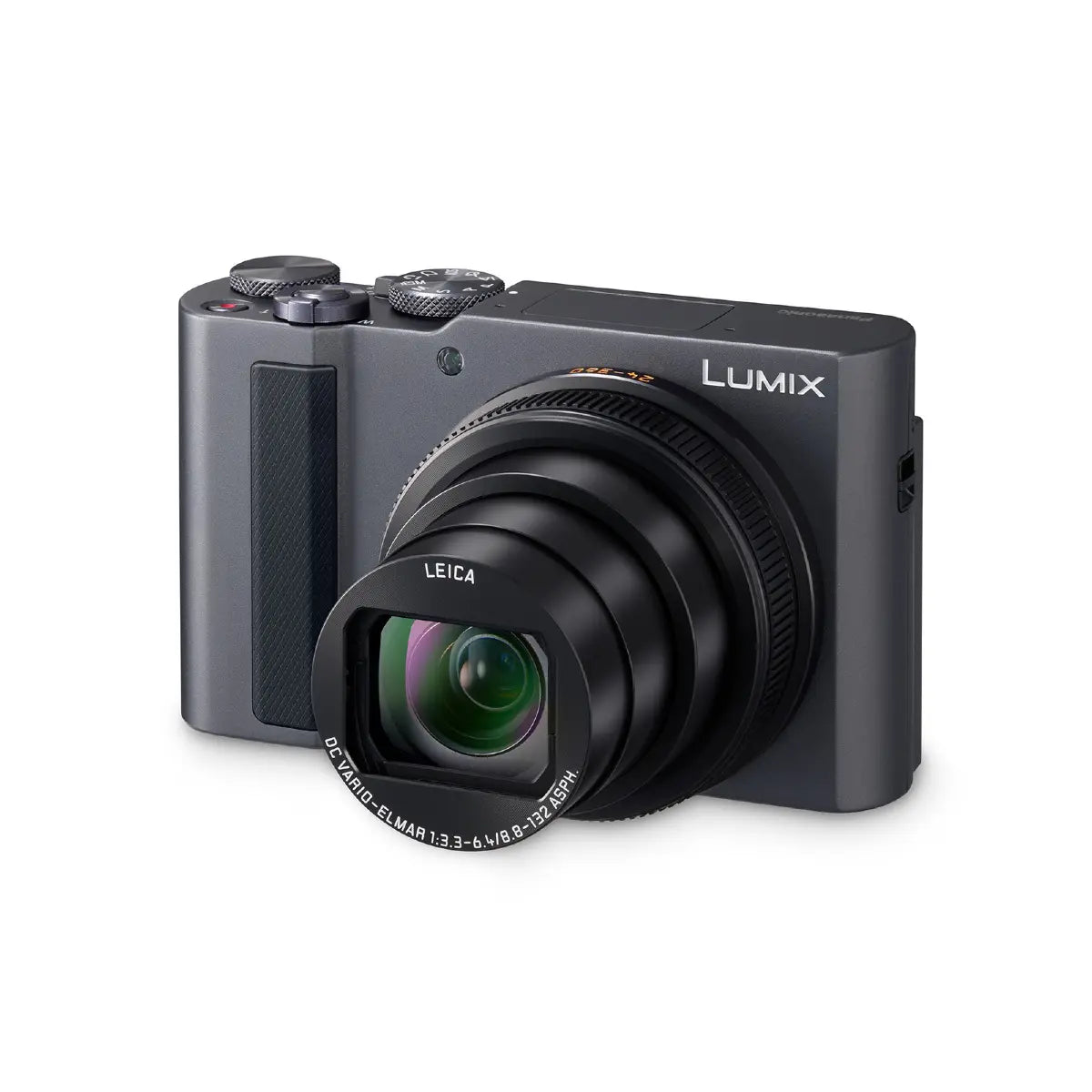 Panasonic Lumix digital camera with Leica lens on a white background