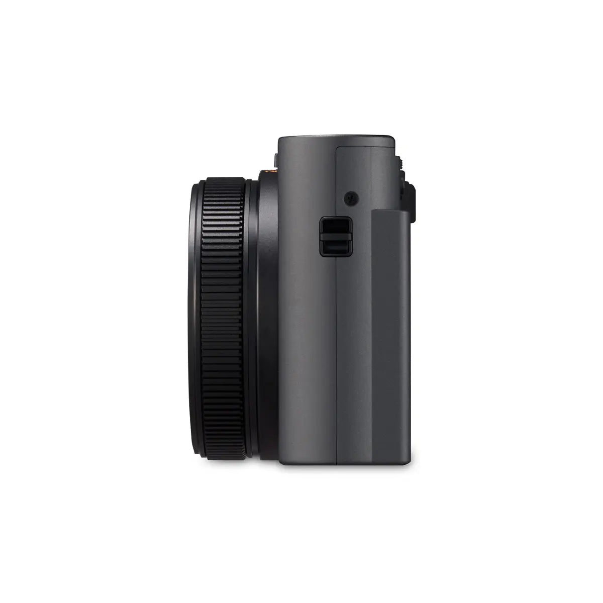 Black digital camera on a white background