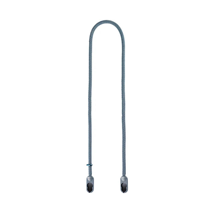 Blue strap with two clips on a white background